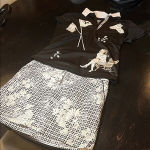 Izod Charcoal and White Golf Polo